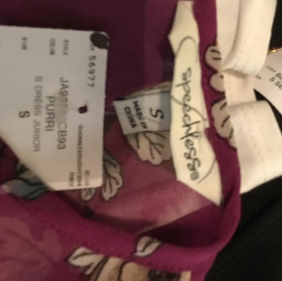 Speechless Women Dress Purple Floral Size Large - Picture 2 of 3